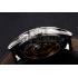 Swiss Patek Philippe Calatrava Black Dial Stainless Steel Case Black Leather Strap