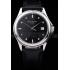 Patek Philippe Geneve Calatrava Crystal Studded Hour Marker Black Dial Black Leather Strap 98170