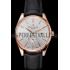 Patek Philippe Calatrava Date White Dial Rose Gold Case Black Leather Strap