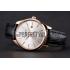 Patek Philippe Calatrava Date White Dial Rose Gold Case Black Leather Strap