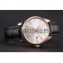 Patek Philippe Calatrava Date White Dial Rose Gold Case Black Leather Strap