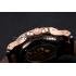 Patek Philippe Nautilus Black Dial Rose Gold Case Black Leather Strap