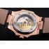 Patek Philippe Nautilus Black Dial Rose Gold Case Black Leather Strap