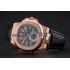 Patek Philippe Nautilus Black Dial Rose Gold Case Black Leather Strap