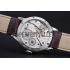 Patek Philippe Geneve Two Dial Gray Dial Stainless Steel Bezel Brown Leather Band  622147