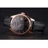 Swiss Patek Philippe Calatrava Black Dial Rose Gold Case Black Leather Strap