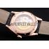 Swiss Patek Philippe Calatrava Black Dial Rose Gold Case Black Leather Strap