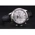 Patek Philippe Moonphase Chronograph White Dial Stainless Steel Case Black Leather Strap  622841