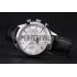 Patek Philippe Moonphase Chronograph White Dial Stainless Steel Case Black Leather Strap  622841