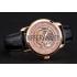 Swiss Piaget Altiplano Rose Gold Skeleton Dial With Diamonds Rose Gold Case Black Leather Strap