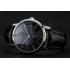 Piaget Altiplano Date Black Dial Stainless Steel Case Black Leather Strap