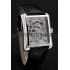 Swiss Piaget Emperador Tourbillon Skeleton Silver Case Brown Leather Bracelet 1453945 Replica