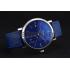 Piaget Altiplano Silver Case Blue Dial Blue Leather Bracelet  622630