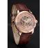 Replica Swiss Piaget Altiplano Rose Gold Skeleton Dial With Diamonds Rose Gold Case Brown Leather Strap