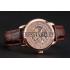 Replica Swiss Piaget Altiplano Rose Gold Skeleton Dial With Diamonds Rose Gold Case Brown Leather Strap