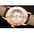 Replica Swiss Piaget Altiplano Rose Gold Skeleton Dial With Diamonds Rose Gold Case Brown Leather Strap