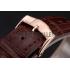 Piaget Altiplano Date Silver Dial Rose Gold Case Brown Leather Strap