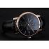 Piaget Altiplano Date Black Dial Rose Gold Case Black Leather Strap