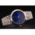 Swiss Piaget Traditional Blue Dial Gold Case Two Tones Stainless Steel Strap