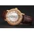 Swiss Piaget Altiplano Diamond Set Gold Case And Pearl Dial Brown Leather Strap 1453745