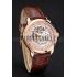 Swiss Piaget Altiplano Skeleton Dial With Diamonds Rose Gold Case Brown Leather Strap