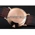 Piaget Altiplano Diamond Gold Case White Dial Brown Leather Bracelet  622627