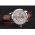 Swiss Piaget Altiplano Skeleton Dial With Diamonds Stainless Steel Case Brown Leather Strap