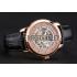 Swiss Piaget Altiplano Skeleton Dial With Diamonds Rose Gold Case Black Leather Strap