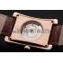 Swiss Piaget Emperador Tourbillon Skeleton Rose Gold Case Brown Leather Bracelet 1453944