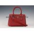 Prada Saffiano Mini Double Zip Tote Dark Red