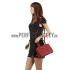 Prada Saffiano Mini Double Zip Tote Dark Red