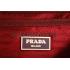 Prada Saffiano Mini Double Zip Tote Dark Red