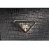 Cheap Prada Double Tote Crocodile Leather Bag Black