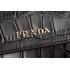 Prada Saffiano Crocodile Leather Black And Blue Bag HM00437