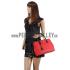 Prada Double Tote Red With Black Python Handles 18926811