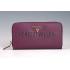 Prada Saffiano Leather Zip Around Small Purple Wallet Replica