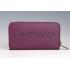 Prada Saffiano Leather Zip Around Small Purple Wallet Replica