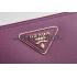 Prada Saffiano Leather Zip Around Small Purple Wallet Replica