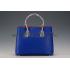 Prada Double Tote Blue With Python Handles