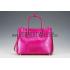 Prada Double Tote Crocodile Leather Bag Fuchsia