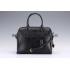 Prada Saffiano Shoulder Strap Bowler Bag Black