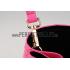 Replica Prada Double Tote Ostrich Leather Bag Fuchsia