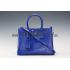 Prada Saffiano Crocodile Leather Blue Bag