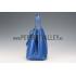 Prada Double Tote Ostrich Leather Bag Blue Replica