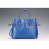 Prada Double Tote Ostrich Leather Bag Blue Replica