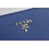 Replica Prada Saffiano Leather Zip Around Dark Blue Wallet