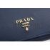 Replica Prada Saffiano Leather Dark Blue Wallet