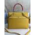 Prada Handbag Calfskin Yellow