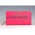 Prada Vernice Saffiano Leather Zip Around Rose Wallet