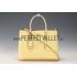 Prada Saffiano Double Tote Yellow Replica